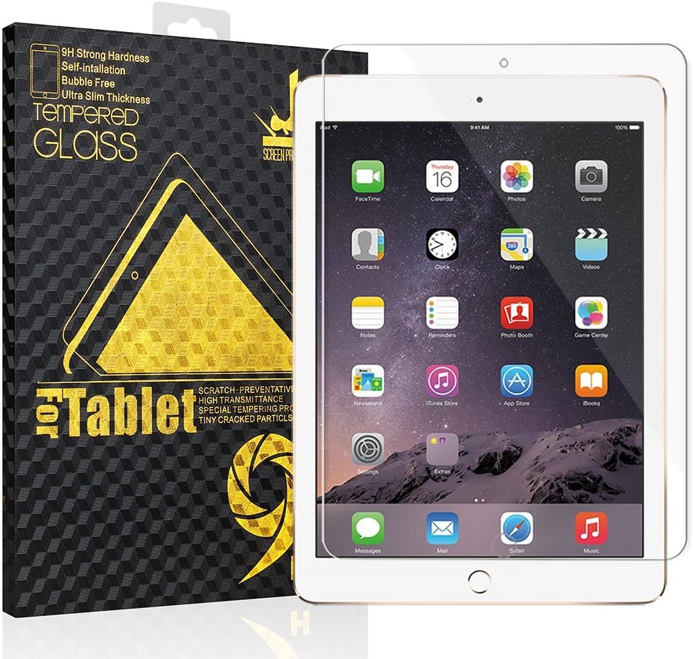 BIUZKO dd333 Screen Protector, Scratch Resistant Shatter Proof Tempered Glass Screen Protector for Apple IPad Pro 10.5" 2017 with Camera Hole