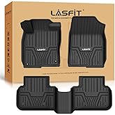 LASFIT Floor Mats for Honda Civic 2022-2025 2026 Sedan Hatchback Si (Include Sport), with&w/o USB Port | for Acura Integra 2023-2026, All Weather Car Floor Liners, 1st & 2nd Row, Black