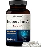 NatureBell Huperzine A 400mcg - 240 Capsules - Brain, Focus & Memory Support* - Plant-Based Nootropic Supplement - Non-GMO & Gluten-Free