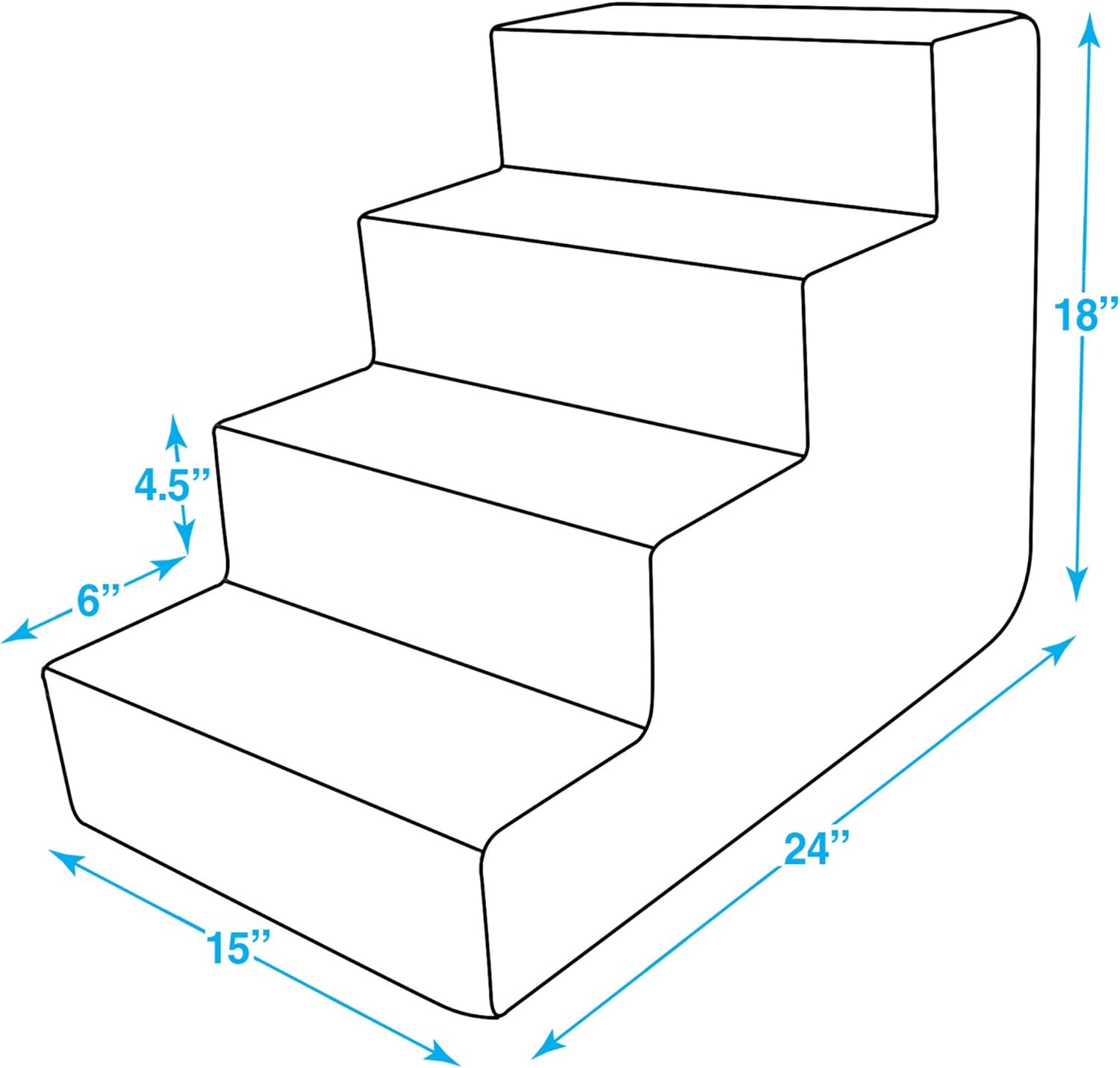 USA Made Pet Steps/Stairs with CertiPUR-US Certified Foam for Dogs & Cats by Best Pet Supplies : Pet Supplies