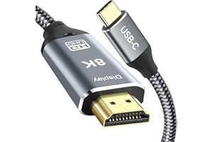CHENLENIC USB C to HDMI 2.1 Cable, 8K@60Hz 4K@144Hz, Thunderbolt 4/5 to HDMI, Type C Compatible with MacBook Pro M4, M3, iPad
