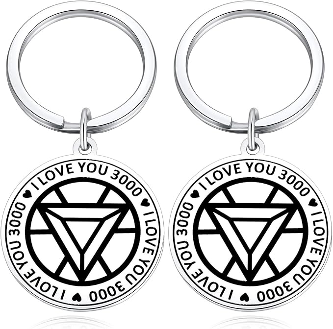 Amazon Com Cool Keychain For Marvel Fans 2pc I Love You 3000 Key Chain For Men Keyring Idea From Movie Avengers Endgame Father Gifts From Daughter Husband Gift Boyfriend Gift 2pc I Love You 3000
