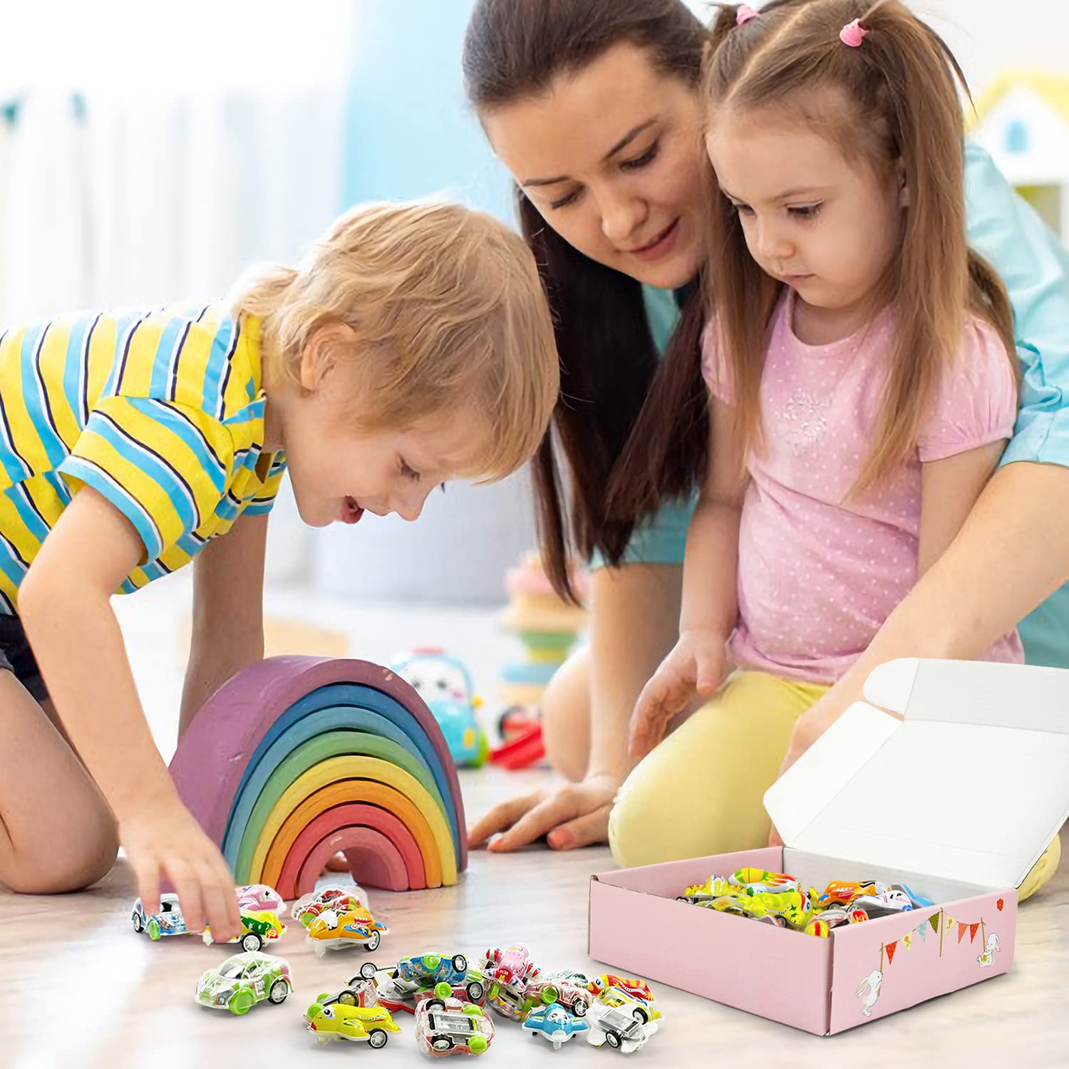 Vileafy 50 Pull Back Cars and Planes Bulk Set– Treasure Box Toys for Classroom, Party Favors for Kids 3-5,Carnival Prizes and Goodie Bags Stuffers for Boys and Girls