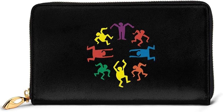 Amazon キース ヘリング 1 人気 多機能 防水 財布 長財布 レザー 牛革 レディース メンズ ロングウォレットプリント おしゃれ 長 財布 超薄い 本革 ファスナー ロングウォレット 大容量 携帯電話 財布 財布