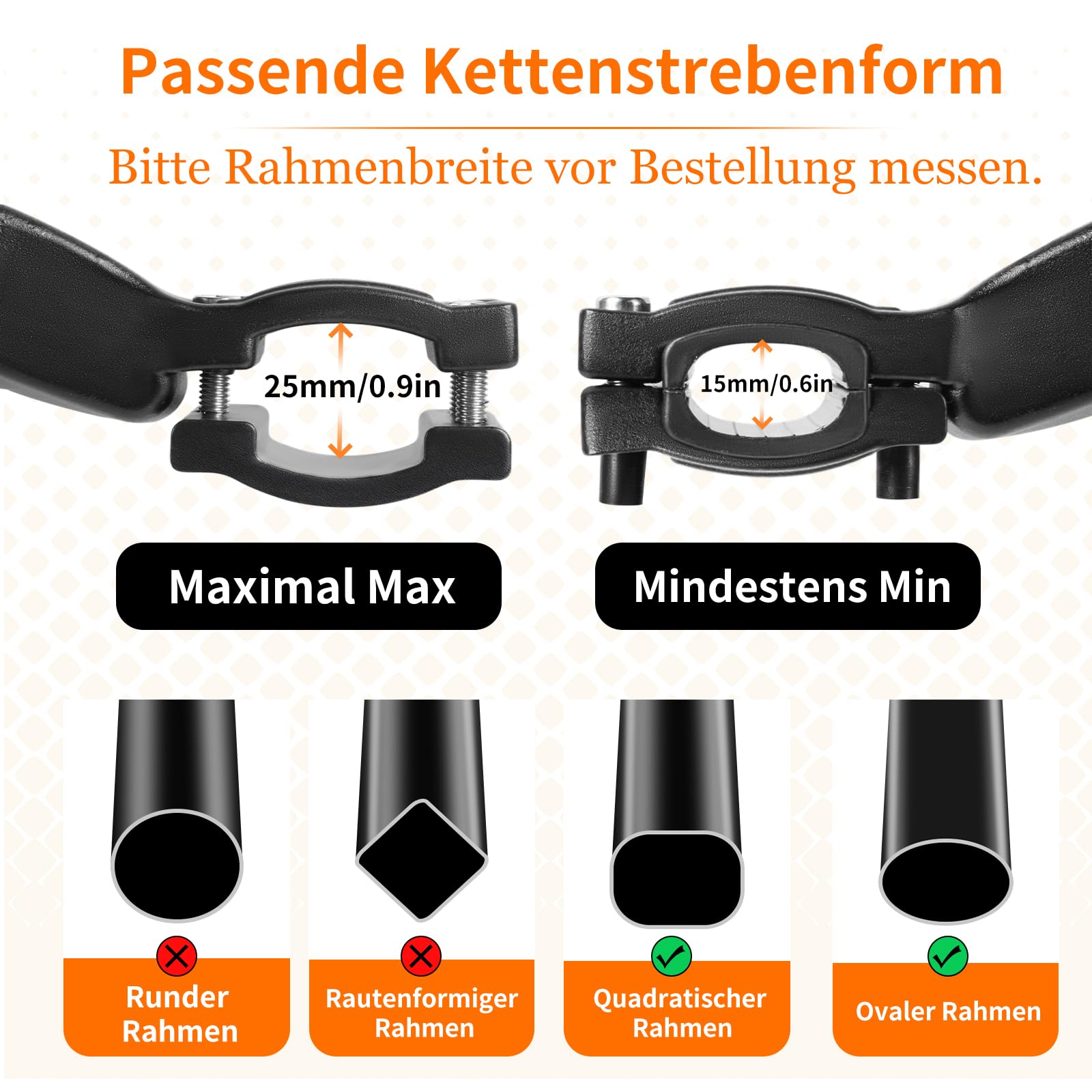 SUNFATT Fahrradständer Hinterrad 24-29 Zoll, Universal Seitenständer für E-Bike & MTB ohne Bohrung, Höhenverstellbar, Verstärktes Alu, 35kg/45kg Traglast, rutschfest, Bike Stand Zubehör 2