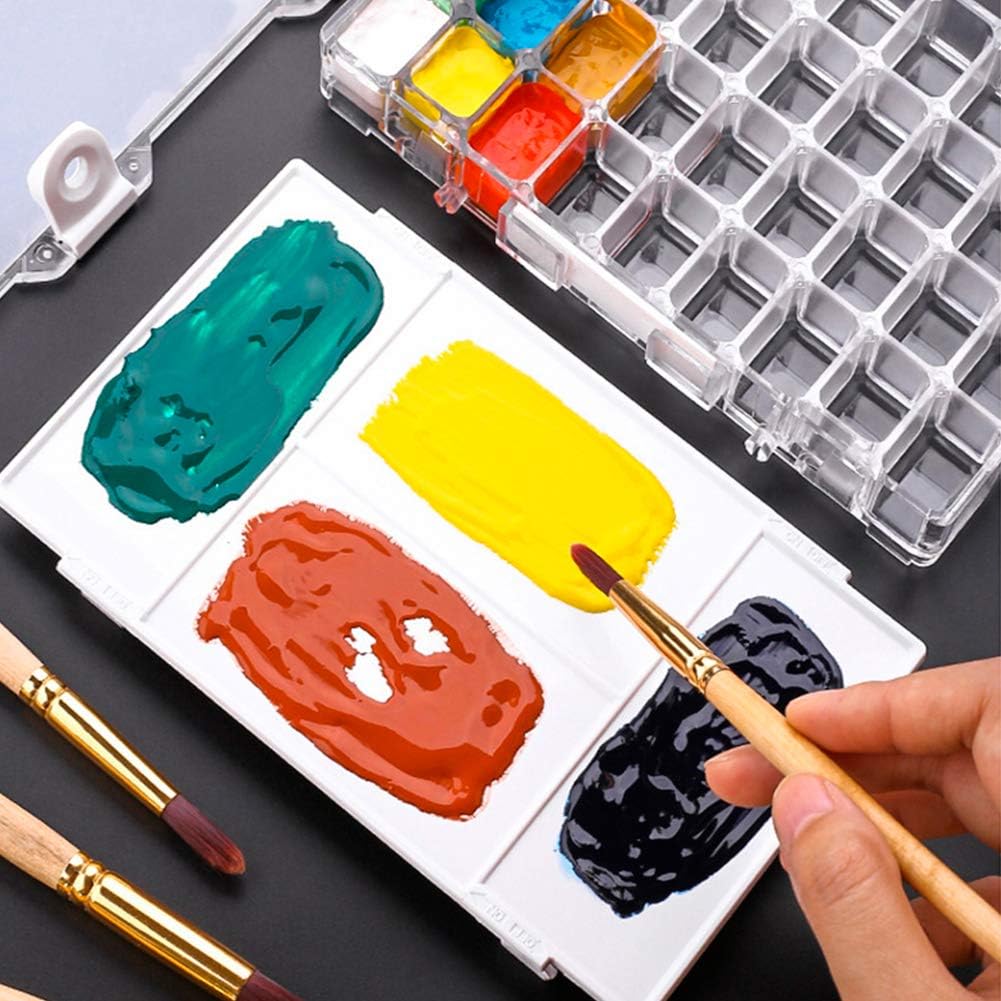 1 Pc 12Well Empty Watercolour Box Airtight Paint Palette Container For