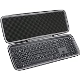 co2CREA Hard Case Replacement for Logitech MX Keys S/MX Keys Advanced Wireless Illuminated Keyboard (Case for MX Keys Keyboard, Black Case)