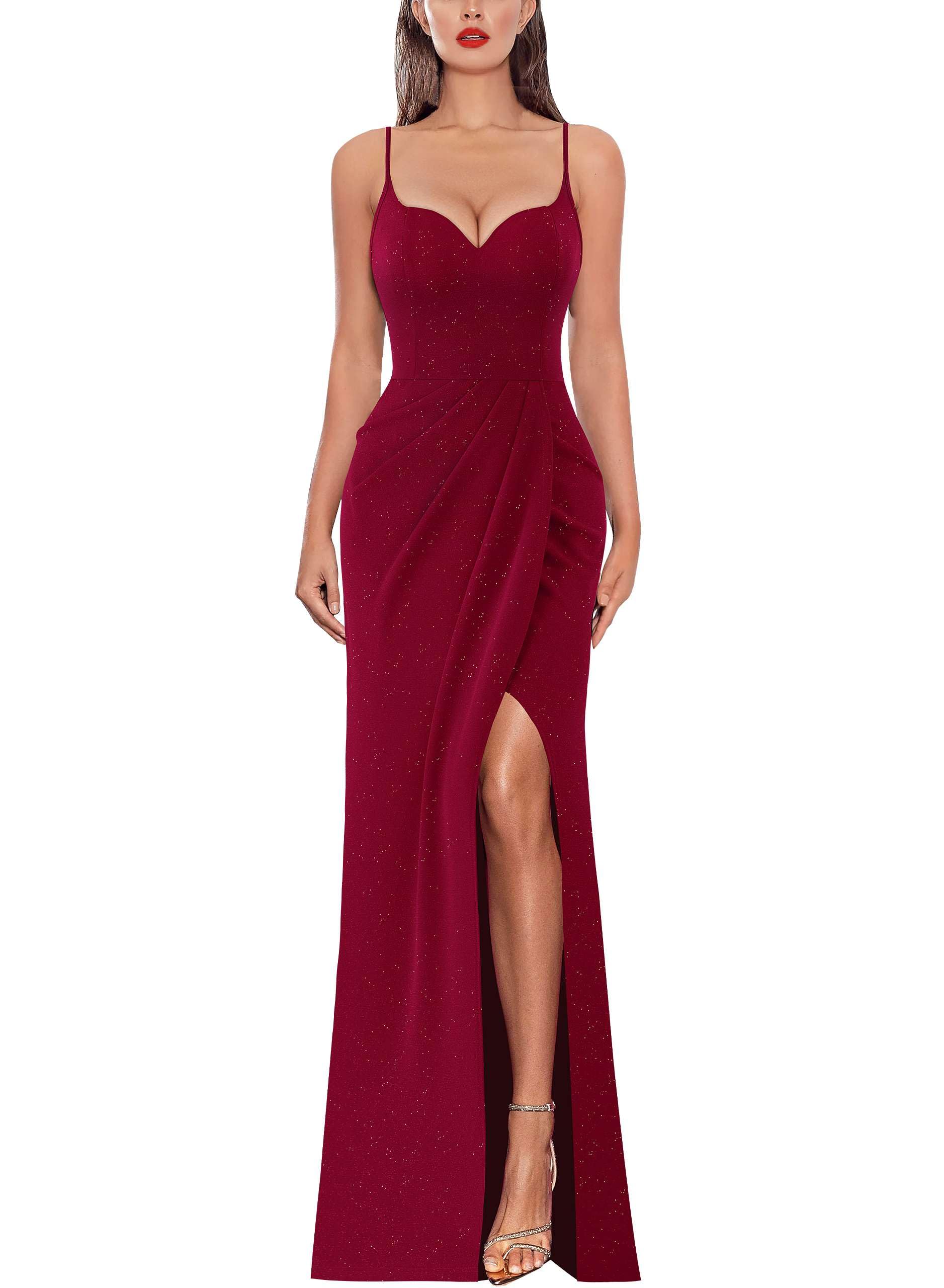 VFSHOW Womens 2025 Sparkly Formal Prom Maxi Dresses