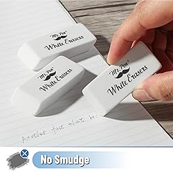 Mr. Pen- White Pencil Eraser, 24 Pack, Block