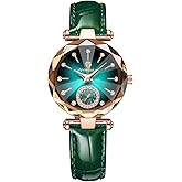 Gosasa Top Brand Luxury Women's Watch Diamond Dial Elegant Watch for Women Leather Quartz Fashion Ladies Wristwatch Waterproof Analog Display Stainless Steel