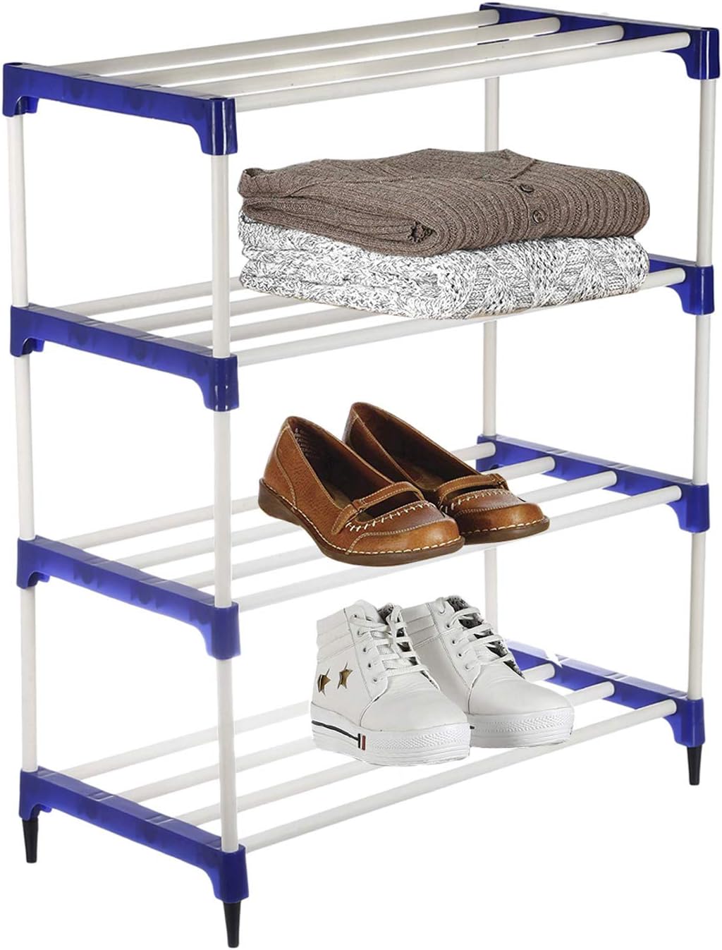 NHR Collapsible, Foldable PVC Plastic Shoe Rack, Shoe Stand, Shoe