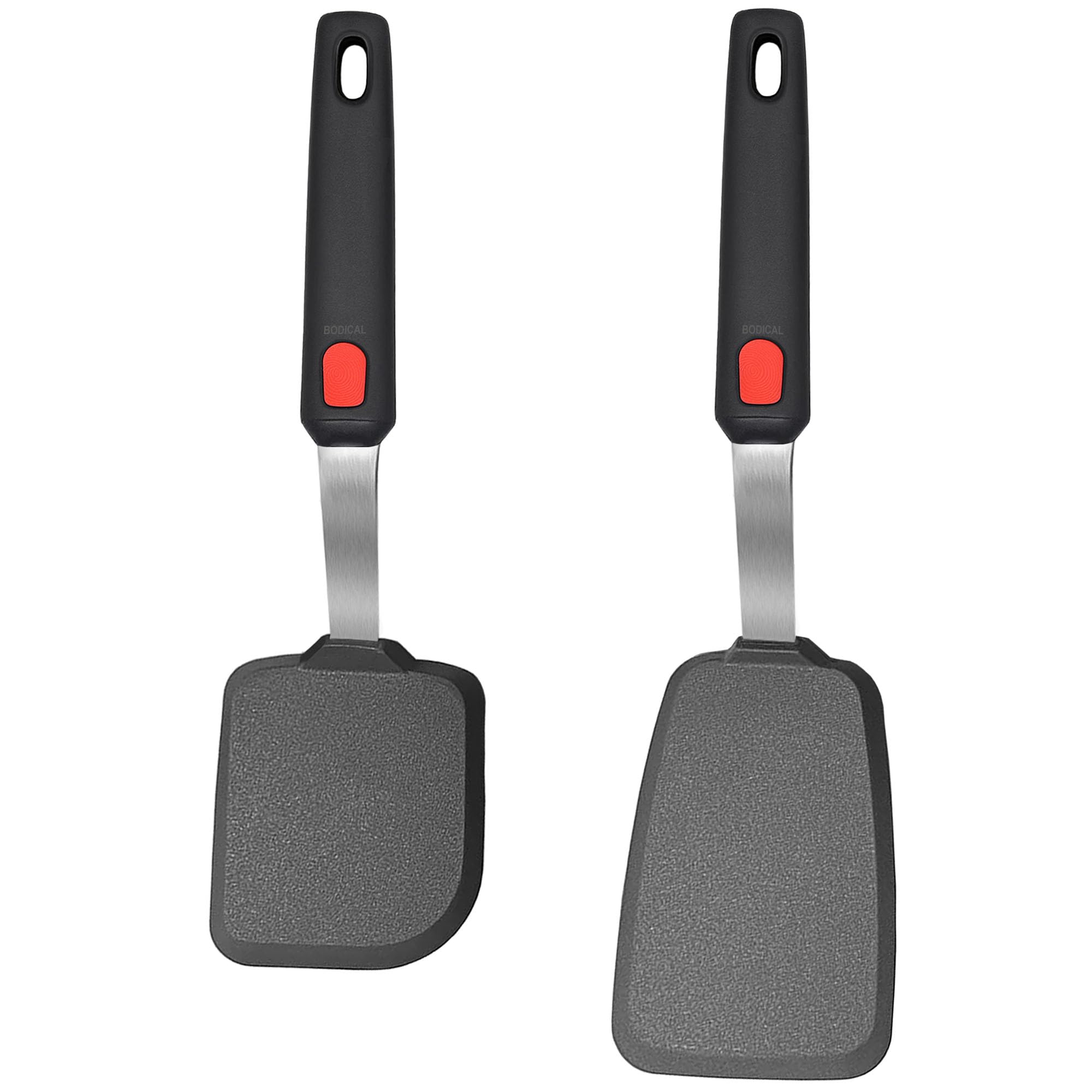 Photo 1 of 2 Pack Silicone Spatula Turner, 600°F Heat Resistant Kitchen Spatula Set for Nonstick Cookware, Cooking Utensil Set for Egg Pancake Flipper/Heat Resistant Silicone Grip