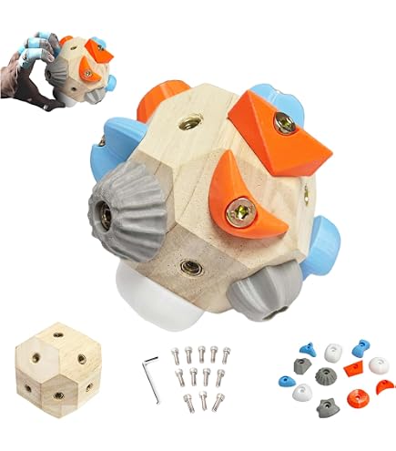 JOPWUE Bloc D’Escalade 3D Bois – Renforcez Force Doigts & Précision, Entraînement Grimpe Intensif
