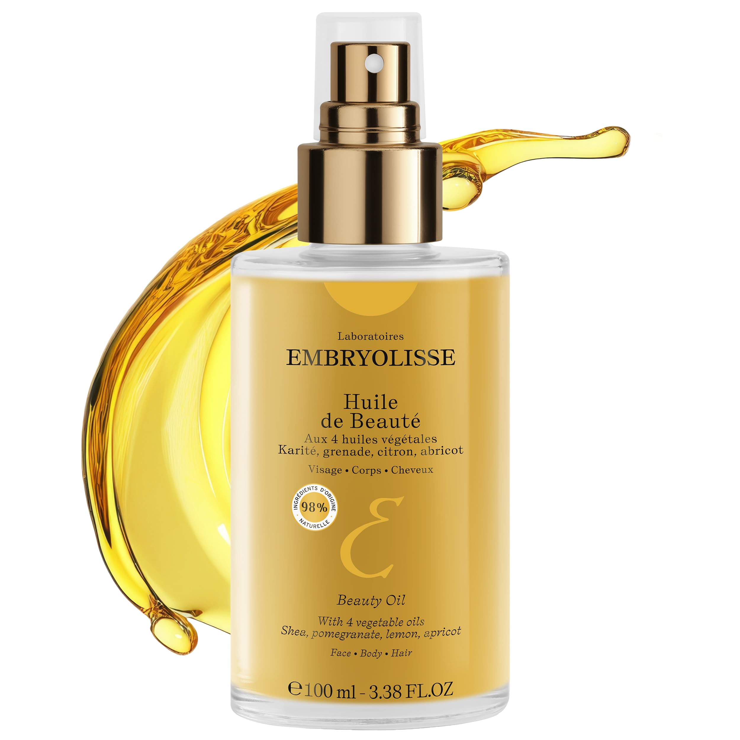 Embryolisse Versatile Beauty Essential - Organic Beauty Oil for Face, Body, & Hair - Hydrates, Nourishes, & Revitalizes | All-in-One Solution for Natural Beauty | Enhance Your Glow & Confidence