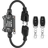 URANT AC110V Remote Control Power Switch,Waterproof ON/Off Inline Switch | 165 Feet Long,110V/250V/20A Control Switch for Lamp, Appliance, Electrical Devices