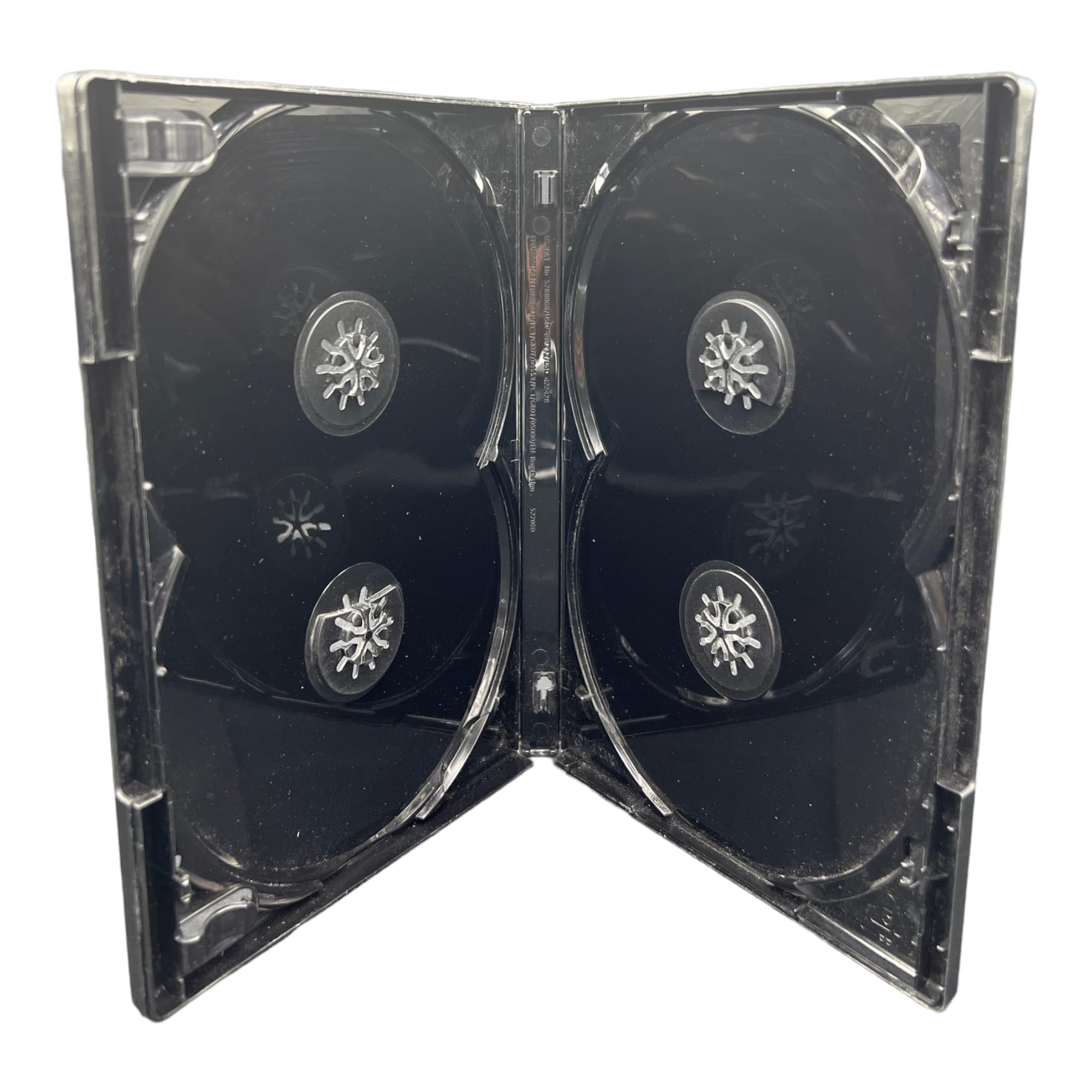 10 x Dragon Trading Amaray 4 Disc Black DVD CD Blu-ray Cases – 14mm Spine, Outer Sleeve for Artwork, Multi-Disc Storage Case for Movies, Games, Music, Data & Media Collection