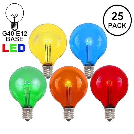 Amazon Com Novelty Lights 25 Pack G40 Led Outdoor String Light