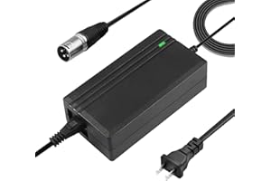 BXIZXD 24V 2A 3-Pin XLR Scooter Battery Charger for Wheelchairs, Jazzy Power Chair, Go-Go Elite Traveller SC40E/SC44E, Ezip 400/500, Mountain Trailz, Mongoose M150, Schwinn S300, Volpam SP06 Scooters