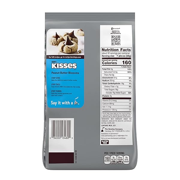 HERSHEY’S KISSES MILK CHOCOLATE CANDY PARTY PACK, 35.8 OZ