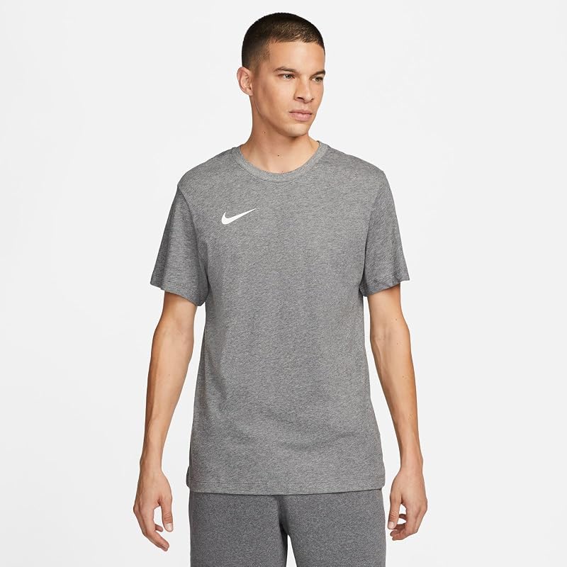 Uomo T-Shirt, Carbone Heathr, Bianco, Xxl