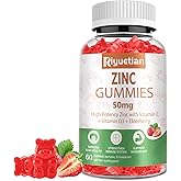 Zinc Gummies - 50mg High Potency Zinc with Vitamin C + Vitamin D3 + Elderberry - Immune Health Support - Vegan, Non-GMO and Gluten Free - 60 Gummies
