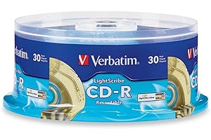 Verbatim 94934 700 MB 52x LightScribe CD-R, 30-Disc Spindle