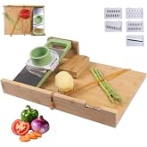 Adaptive One-Handed Cutting Board,with Bread Stops,Rubber Band Attachment,Steel Spikes,Replaceable Grater,Anti-slip Bottom - Perfect for One-handed Person &amp; Disabled