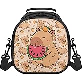Cugasmaru Capybara Lunch Box for Kids Insulated Lunch Bag for School Boys Girls Bento Cooler Tote Bag with Removable Shoulder Strap Leakproof Daycare Bag Adorable Gifts