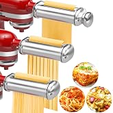 Pasta Maker Attachment for All Kitchenaid Stand Mixers, 3 PCS Kitchen Aid Pasta Attachments Included Pasta Dough Roller, Fett