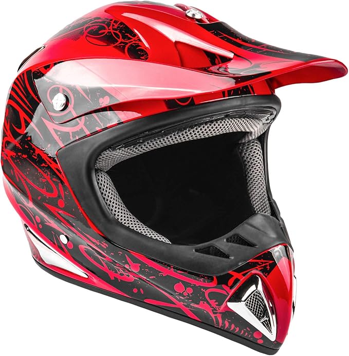 Typhoon Adult Dirt Bike Helmet ATV Off Road ORV Motocross