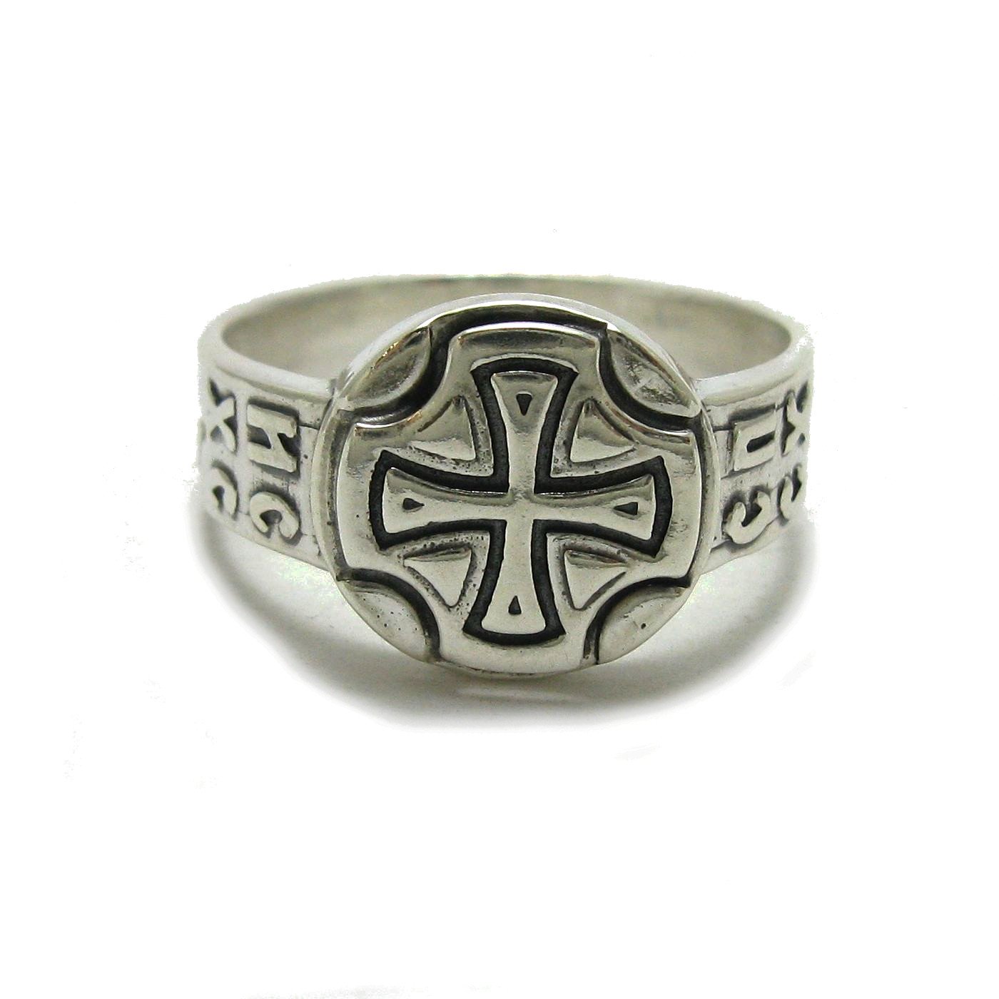 Sterling silver men's ring solid hallmarked 925 Cross R001792: Amazon ...