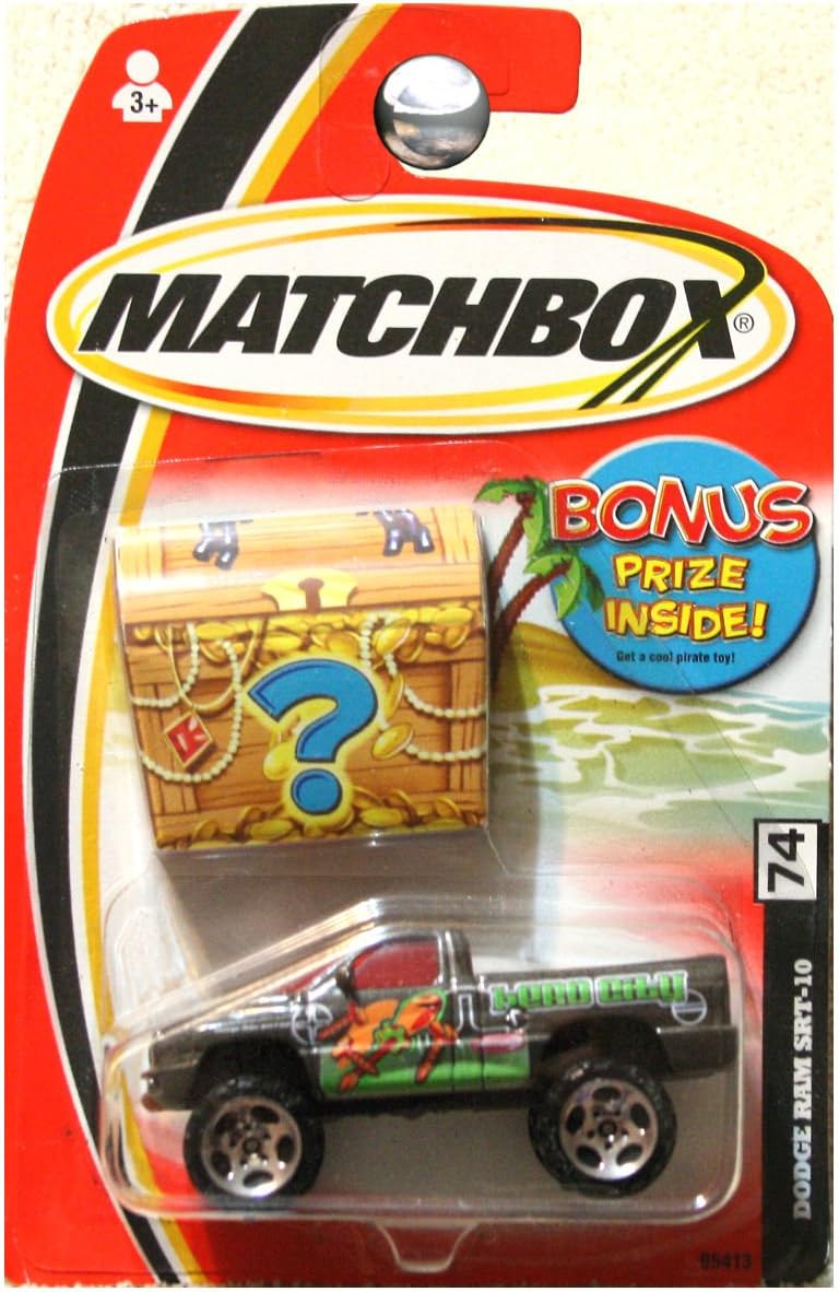 Matchbox Treasure Inside Dodge Ram SRT-10 SRT10 Truck Hero City Black #74