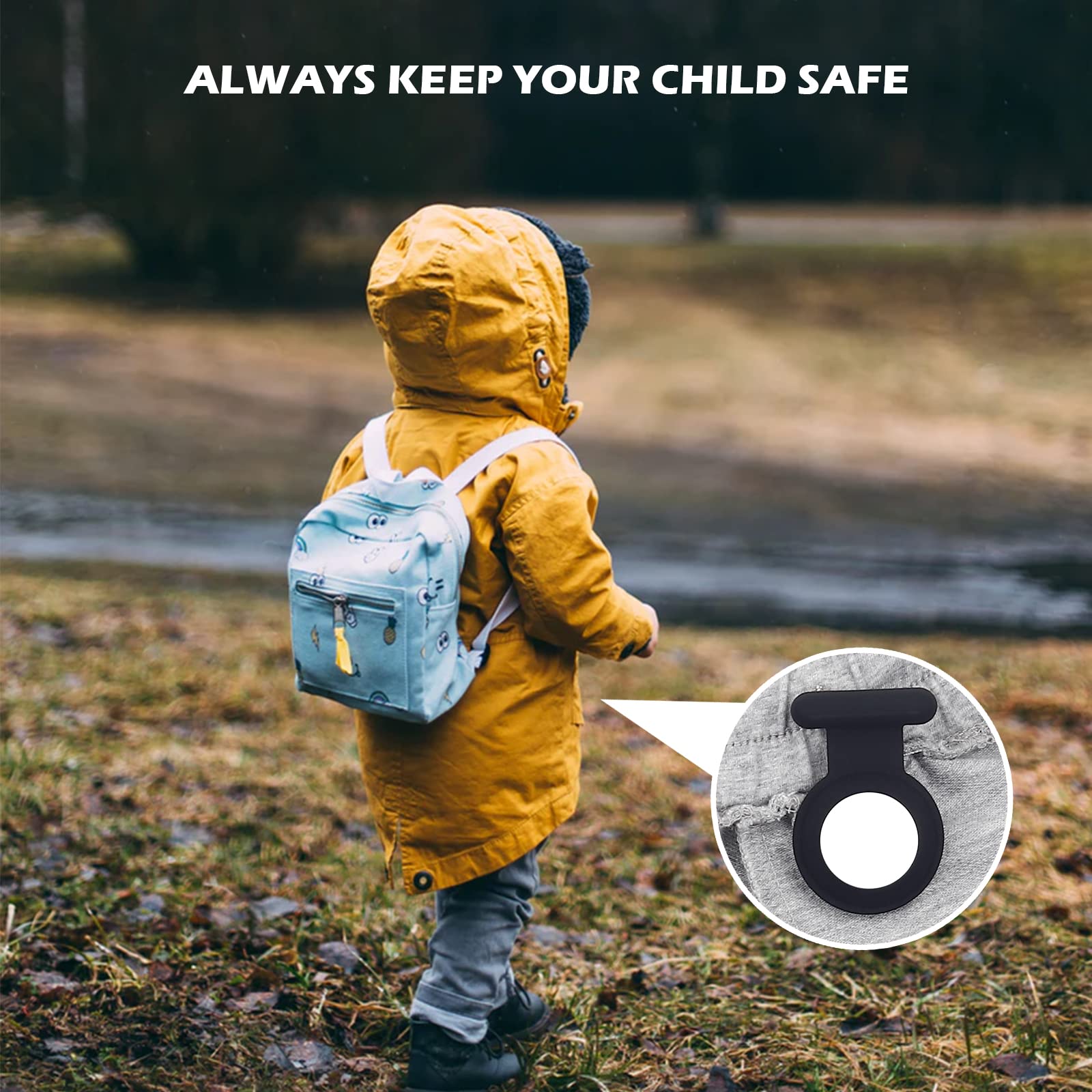 Airtag Hidden GPS Tracker,Airtag for Kids,Elderly,Pet,Clothing(Black & Blue & Blue & White)