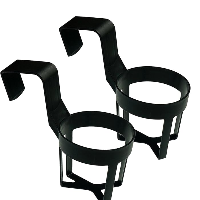 2 Black Auto Car Vehicle Cup Can Drink Bottle Holders Container Hook for Truck Interior, Window Dash Mount