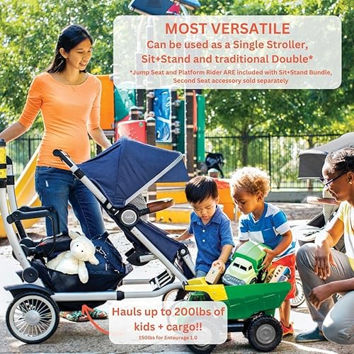 Austlen Entourage Sit and Stand Stroller in Navy (Also