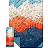 Rumpl Original Puffy Blanket - Warm, Water-Resistant Camping Blanket with 100% Recycled Synthetic Insulation, 52"x75", Original Puffy V2, Teton Glow