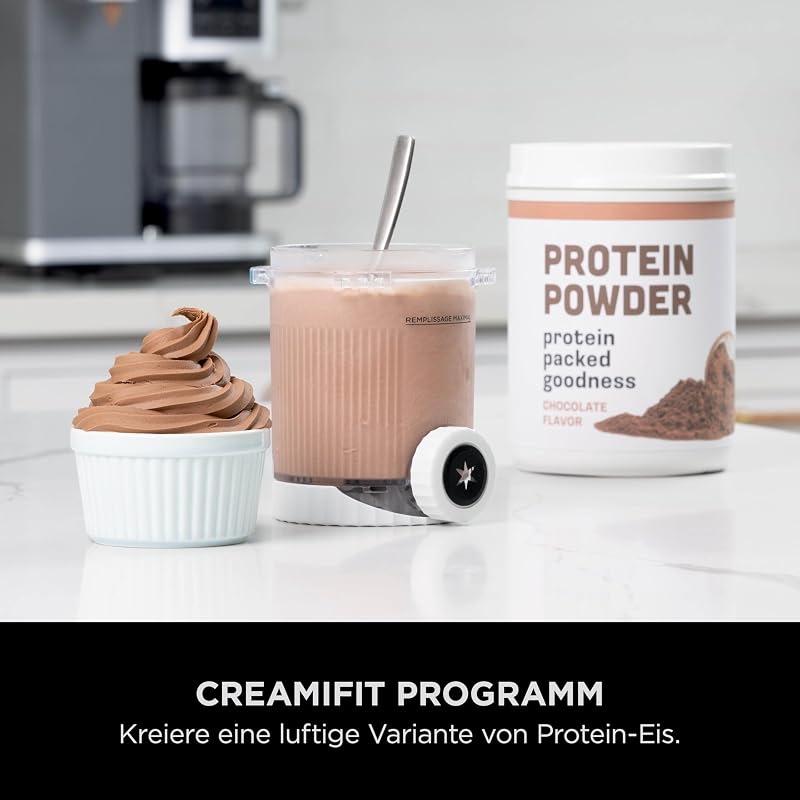 CREAMi Scoop & Swirl Eismaschine, 13 Funktionen, Platinsilber