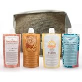 Ecoslay Curls-on-the-Go - 4-Step Curly Hair Travel Kit | Sulfate-free, silicone-free, paraben-free, vegan, 2 fl oz each, deep conditioner, leave-in, styling gel, scalp wash
