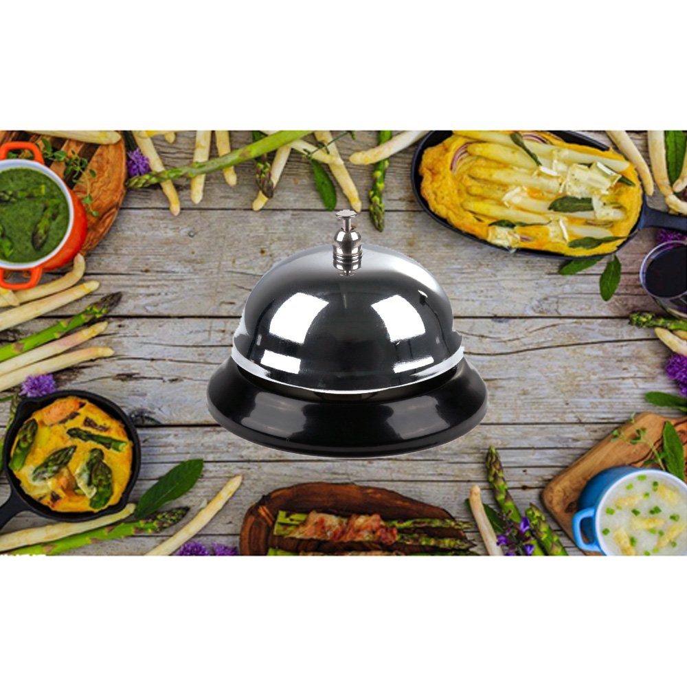 Reception Areas Chrome Finish Desk Bell Service Bell for Hotels Rovtop