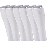 Ultrafun 3 Pairs Leg Sleeves Pre-cut Soccer Sleeves Compatible with Grip Socks Shin Guards Sleeves for Soccer Football
