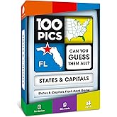 100 PICS US States &amp; Capitals Flash Cards | All 50 States and Capitals to Learn | Fun and Functional Case | Ultimate Flashcards for United States Geography | Card Games for Kids and Adults | Ages 6+
