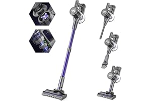 WLOTPO Vacuum Cleaners for Home,Cordless Vacuum Cleaner for Home with Super Suction,80000 RPM High-Speed Brushless Motor,Stick Vacuum Cordless Rechargeable for Hair Hardwood Floor(Purple)