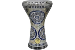 17 inches Drum Darbuka tabla doumbek mother of pearl Gawharet El Fan musical instrument Egyptian handmade (Blue Nile)