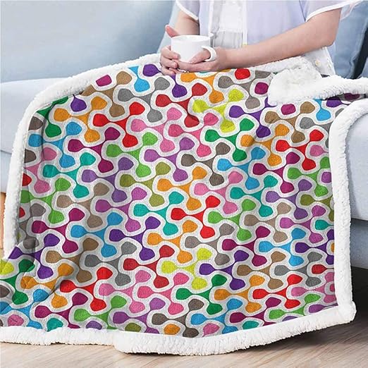 50"x60" Colorful Soft Blanket Adult Blankets for Beds Sofa Colorful