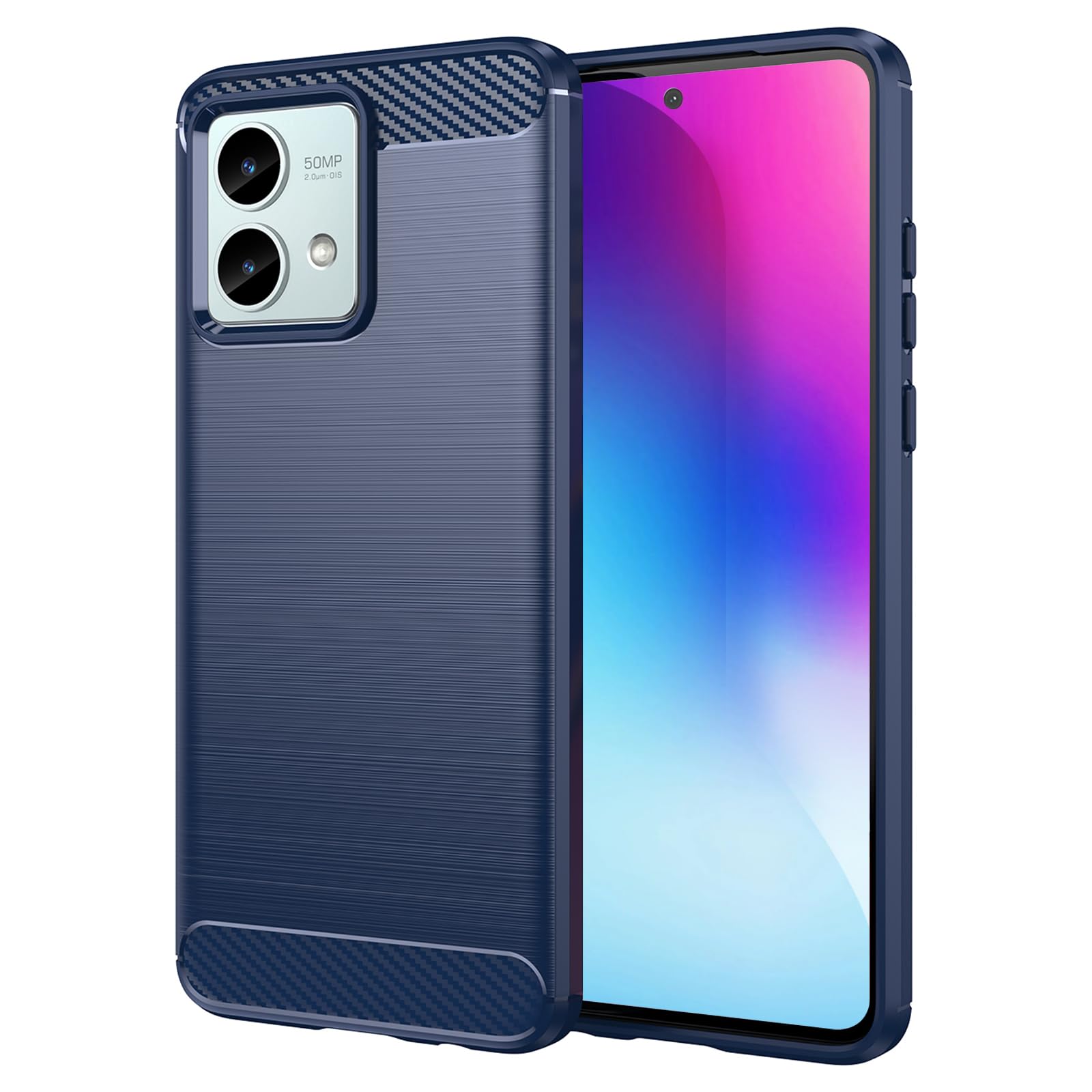 TailTech Case for Motorola G84 and Moto G84 - [Blue] Brushed Stripe TPU Phone Cover with Shockproof Protection, Compatible with Moto G84 Phone Case