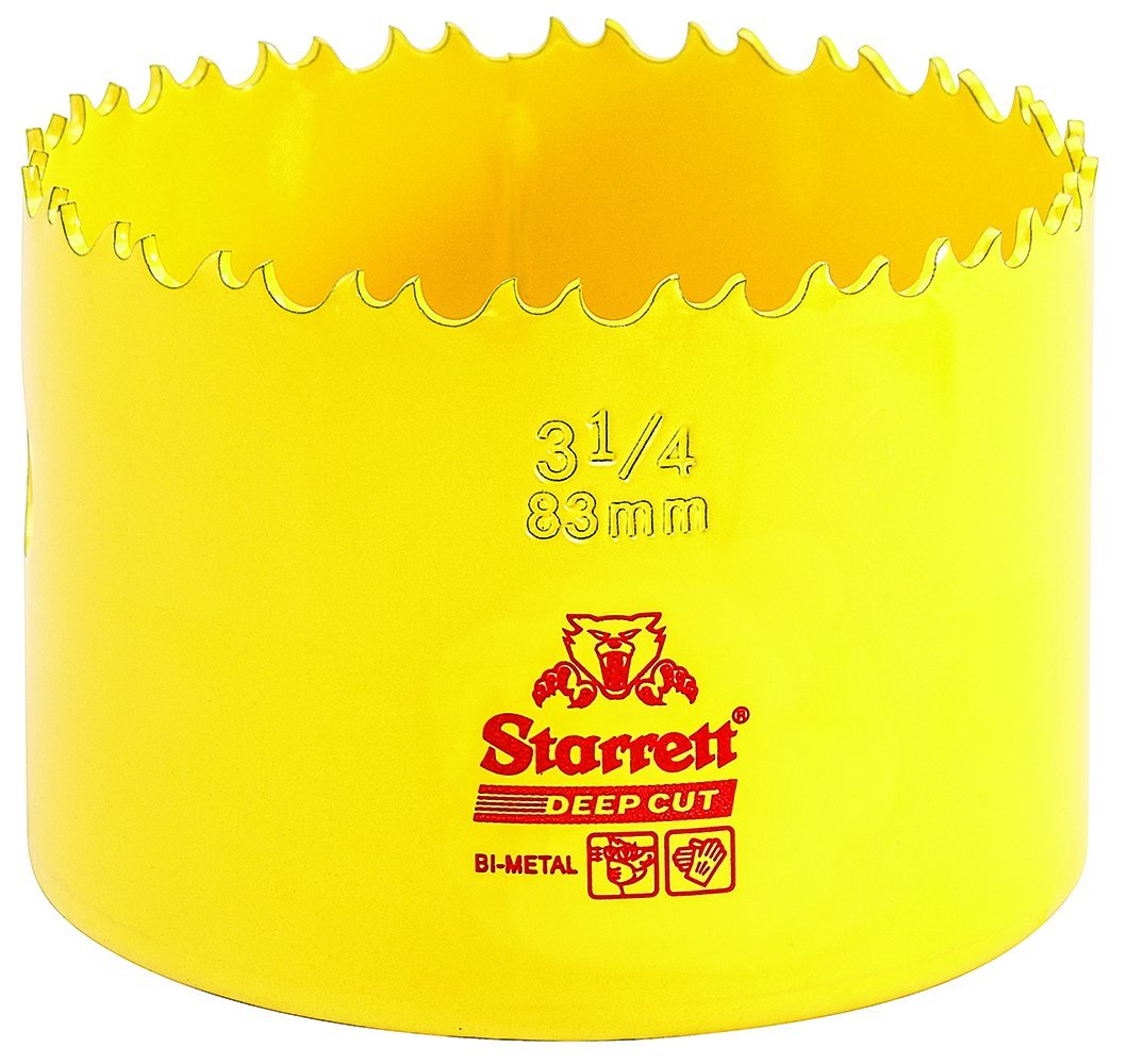 Starrett DCH0314 Bi Metal Deep Cut Hole Saw, 83mm