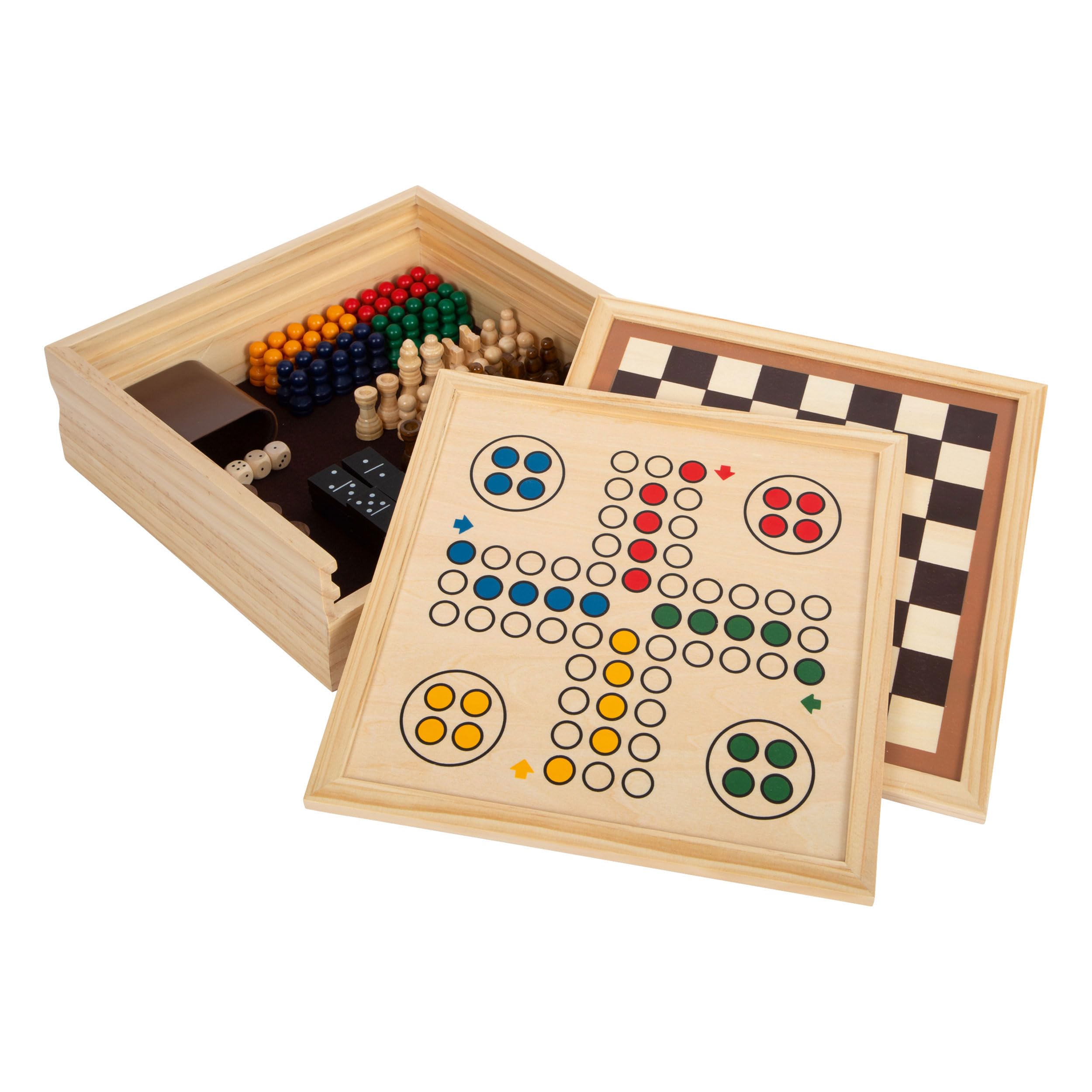 small foot Game Collection 7 classics made of wood, board games for the whole family, for children from 6 years, 12322