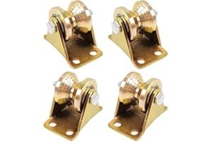 Pack of 4 Pulleys for Ropes, Lre Co. V-Groove Rope Pulley Heavy Duty Roller Wheel Pulley Lifting Cranes Load Capacity, Indust