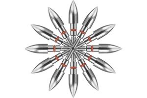 ORRANNI Stainless Steel Archery Field Points,Various Outside Diameter,100/125 Grains,Screw in Archery Field Tips(1 Dozen)