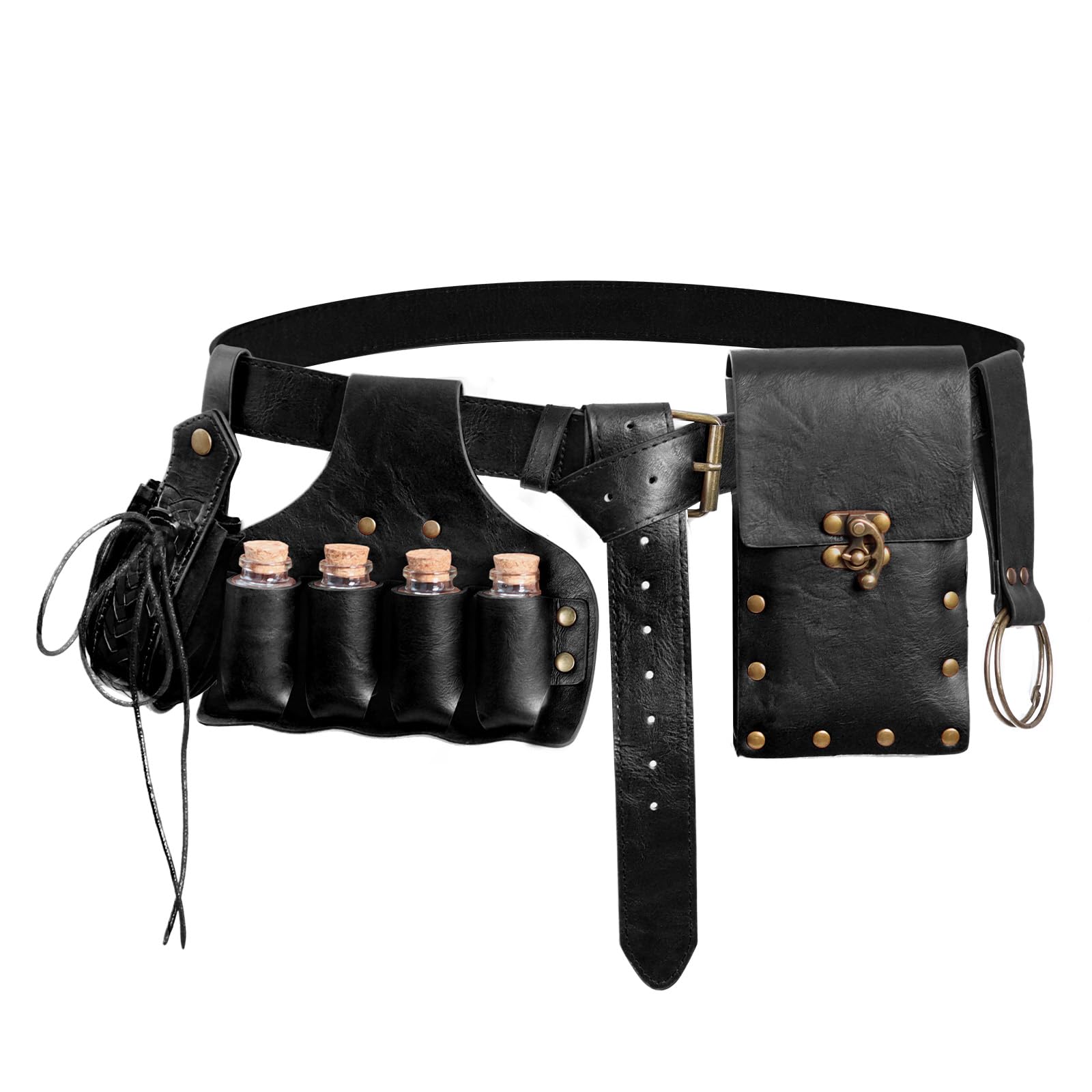 Photo 1 of (missing pieces) Minhuida Renaissance Belt Pouch Set Include Potion Bottle| Fanny Pack| Coin Purse| Skirt Hike Loop|